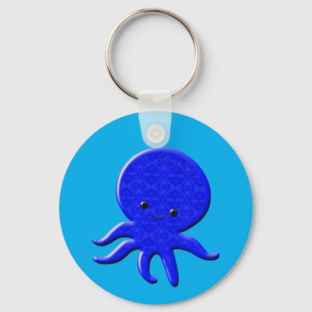 Llavero Octopus azul lindo (Anverso)