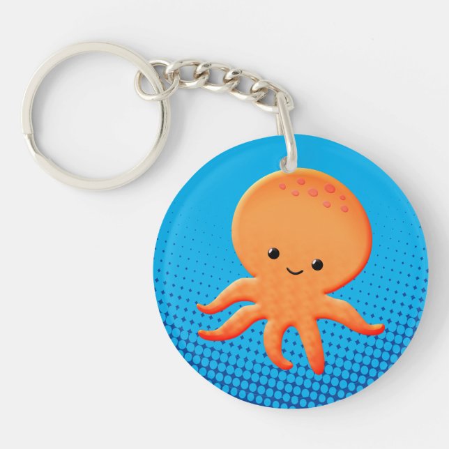 Llavero Octopus de bebé Personalizado lindo (Frente)