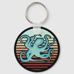 Llavero Octopus de estilo retro de los años 70