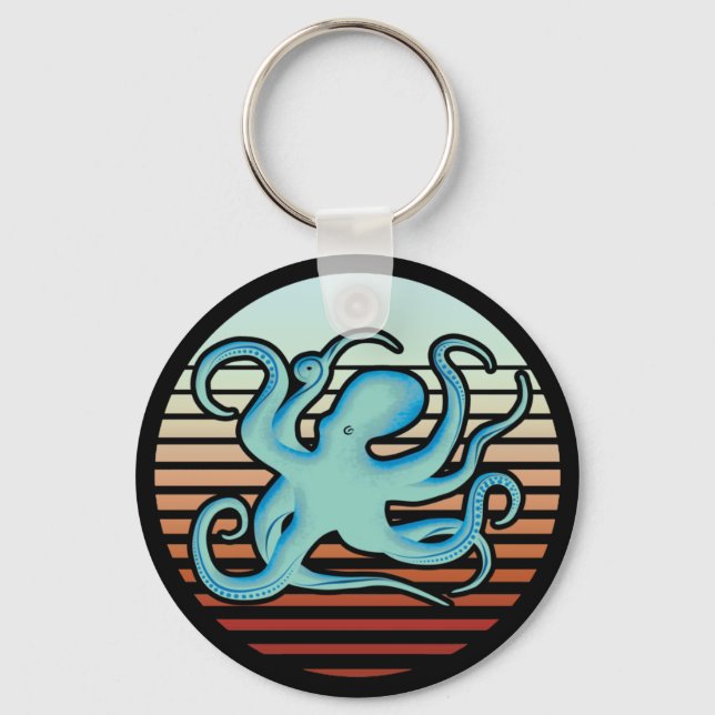 Llavero Octopus de estilo retro de los años 70 (Anverso)