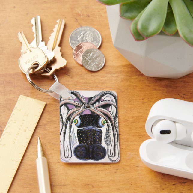 Llavero Octopus gigante vintage o calamar, animal marino (Escritorio )