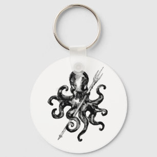 Llavero Octopus monocromo con tridente