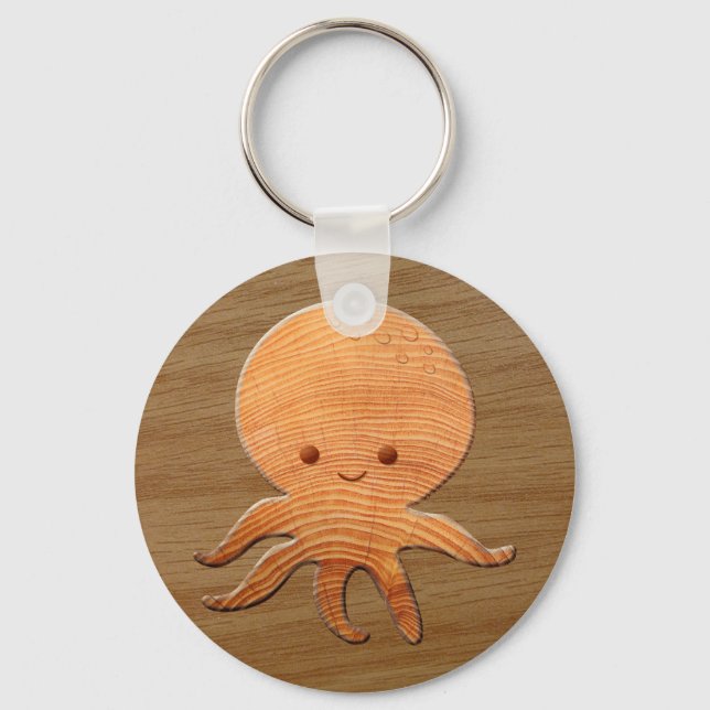 Llavero Octopus Personalizado Cuidadoso Con Impresión De M (Anverso)