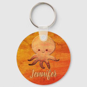 Llavero Octopus Personalizado Cuidadoso Con Impresión De M