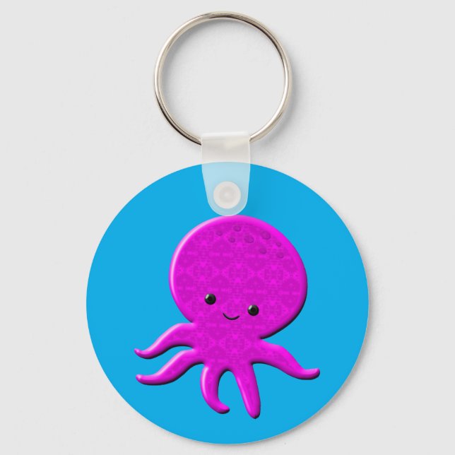 Llavero Octopus rosado (Anverso)