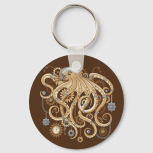 Llavero Octopus Steampunk Surreal Retro Style Machine