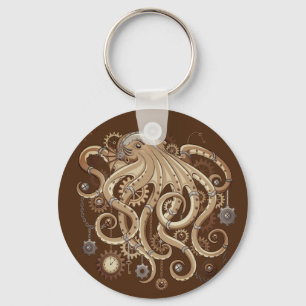 Llavero Octopus Steampunk Surreal Retro Style Machine