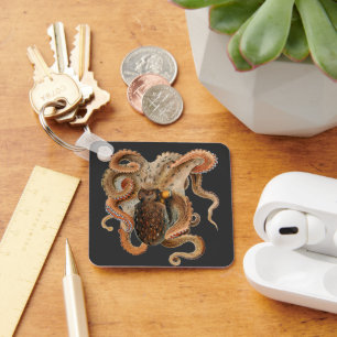 Llavero Octopus Vulgaris, Animales de Vida Marina Antiguos