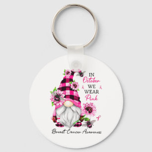 Llavero Octubre Nosotros Vestimos Gnome Rosa Conciencia de
