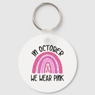 Llavero Octubre: Usamos Cinta Rosa Para El Cáncer De Mama