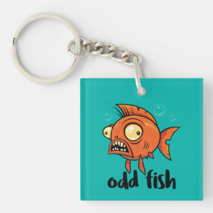 Llavero Odd Fish Quirky Funny Naranja Goldfish Personaliza