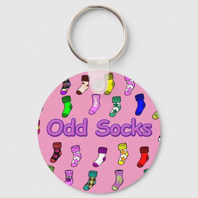 Llavero Odd Socks Key Chain - Pink (Anverso)