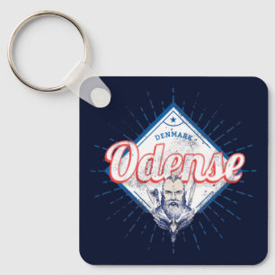 Llavero Odense City Dinamarca Retro Viking Vintage Souveni