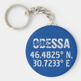 Llavero Odessa Ucrania Latitud y longitud angustiada