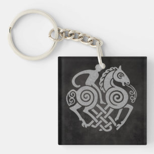 Llavero Odin Riding Sleipnir - Arte Viking de la mitología