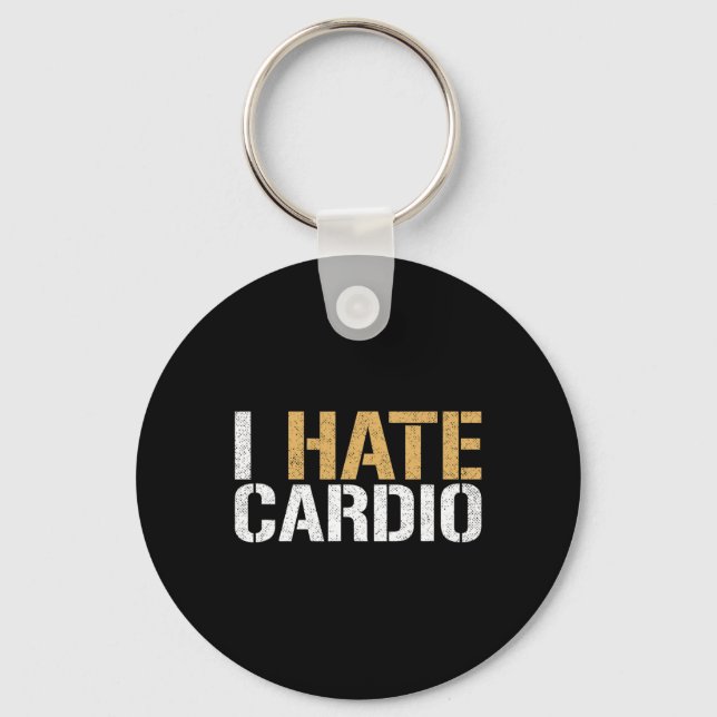Llavero Odio Cardio Funny Fitness Halterofilia Bodybucle (Anverso)