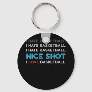 Llavero Odio el baloncesto lindo disparo me encanta el bal