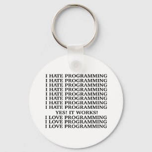 Llavero Odio la programación / Me encanta la programación