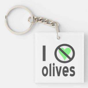 Llavero Odio las aceitunas No amor