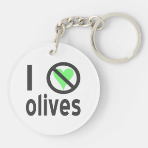 Llavero Odio las aceitunas No las amo