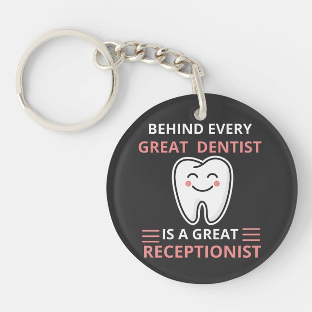 Llavero Odontología Dental Gráfica Dental Dental para Muje (Frente)
