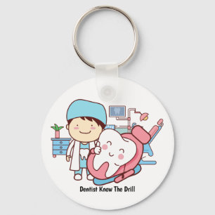 Llavero Odontólogo animado con diente