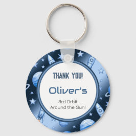 Llavero Odyssey de cohete celeste cósmico azul