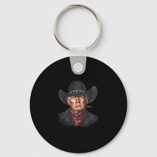 Llavero Oeste Cowboy Divertido Donald Trump Bandera De EE.