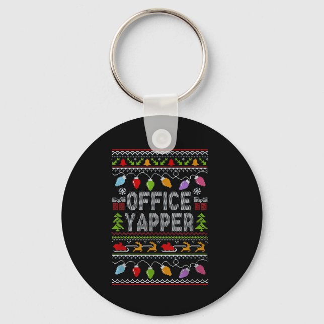 Llavero Office Yapper Ugly Sweater Christmas  (Anverso)