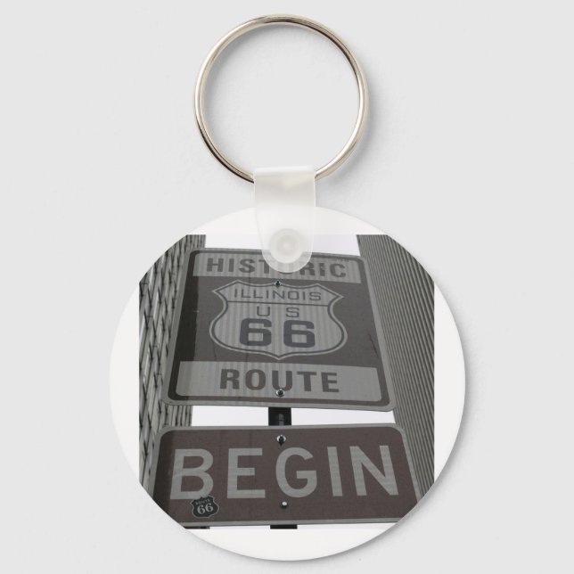 Llavero Official Route 66 begin sign (Anverso)