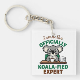 Llavero Officially Koala-fied Expert Funny Coffee Pun