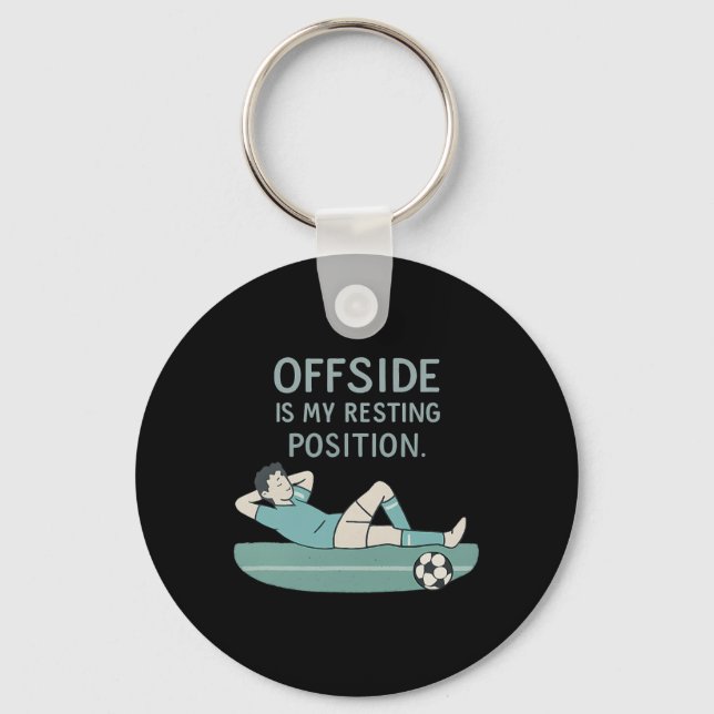Llavero Offside Is My Resting Position Funny Soccer Quote  (Anverso)