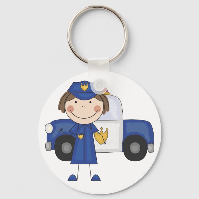 Llavero Oficial de policía camisetas y regalos (Anverso)