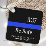 Llavero Oficial de Policía Departamento Personalizado Líne<br><div class="desc">Si buscas un regalo personalizado y reflexivo para un oficial de policía en tu vida, no mires más allá de nuestros regalos personalizados. Nuestra delgada línea azul es un accesorio moderno y elegante que cualquier agente de la ley estaría orgulloso de llevar. El brillante color azul de la cadena de...</div>