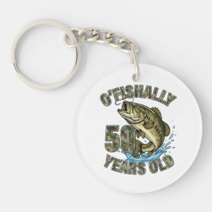 Llavero OFishally 50 años amante de la pesca cumpleaños 50