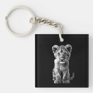Llavero Oh Bebé Gran Gato Cachorro Gris