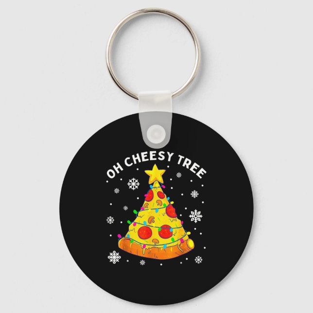 Llavero Oh Cheesy Tree Xmas Food Present Christmas Zza Tre (Anverso)
