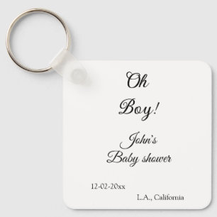 Llavero oh chico chica baby shower añadir nombre fecha año