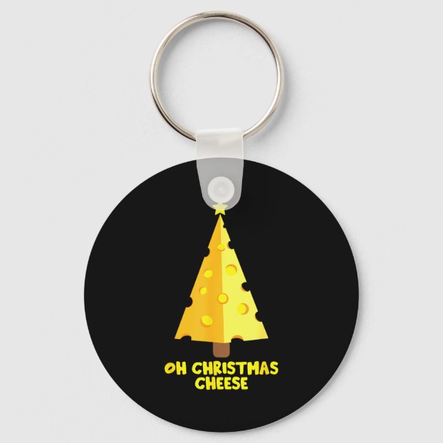 Llavero Oh Christmas Cheese Funny Cheese Lovers Gift  (Anverso)
