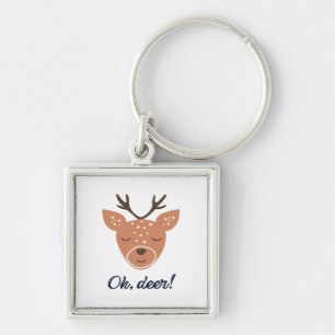 Llavero Oh Ciervo Amor de Ciervo Salva al Ciervo Diseño Cr