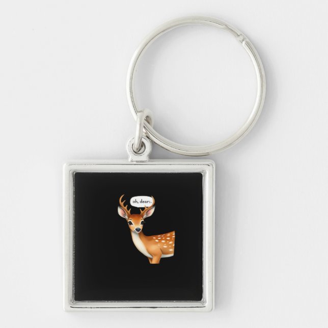 Llavero Oh Deer Cute Punny Deer Saying Whimsical Quote (Frente)