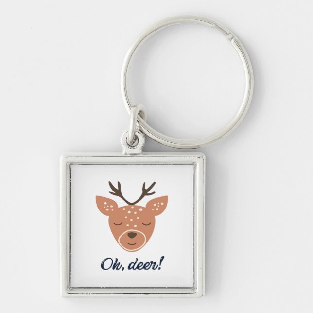 Llavero Oh Deer Deer Love Save The Deer Creative Design  (Frente)