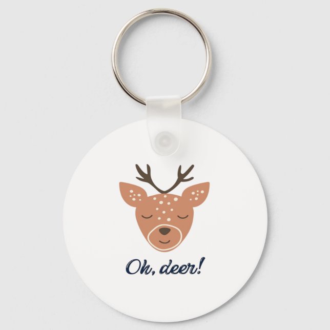 Llavero Oh Deer Deer Love Save The Deer Creative DKeychain (Anverso)