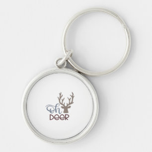 Llavero Oh Deer Diseño Clásico Retro