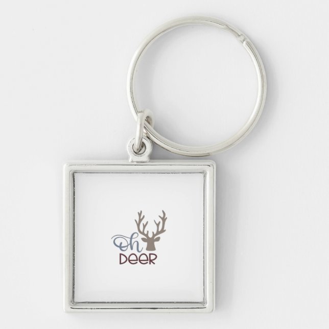 Llavero Oh Deer Diseño Clásico Retro  (Frente)