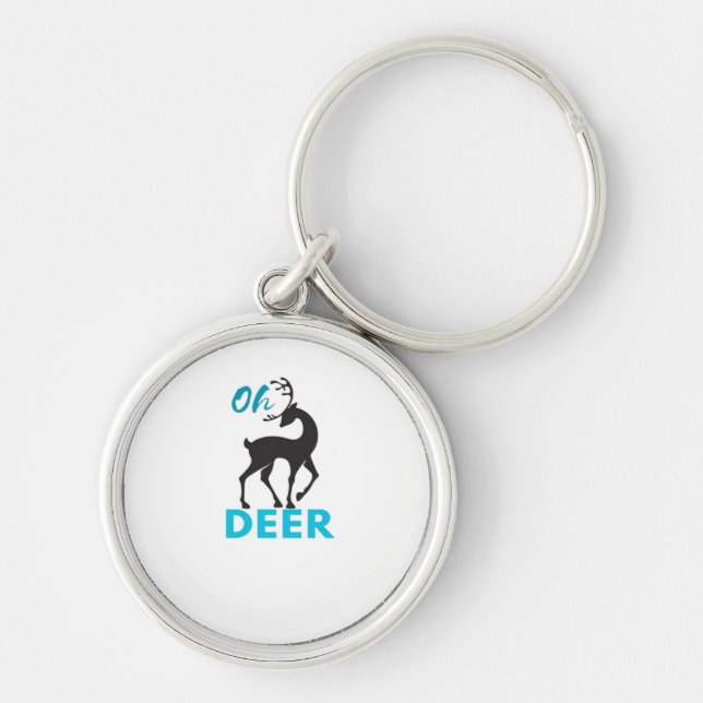 Llavero Oh Deer Diseño Minimalista  (Frente)