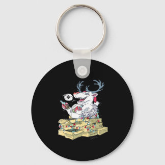 Llavero Oh Deer Drunk Reindeer Celebrating ChristmKeychain