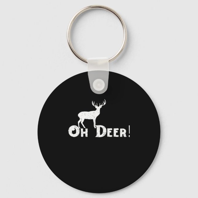 Llavero Oh Deer Estilo Gráfico Limpio (Anverso)