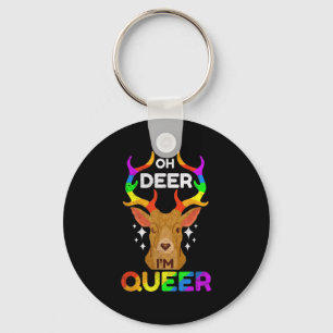 Llavero Oh Deer Im Queer Funny Lgbtq Orgullo Gay Concienci