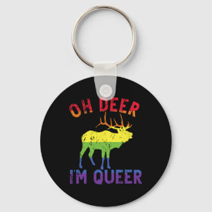 Llavero Oh Deer Im Queer Rainbow Lgbt Orgullo Gay Panual L